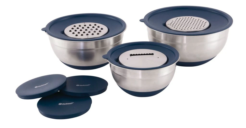 Outwell Chef Bowl Set With Lids & Graters 4 Outwell Chef Bowl Set With Lids & Graters - Image 2
