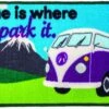 Quest Washable 'Home Is Where You Park It' Mat -Vangi Camping Shop c0050n 1 photo