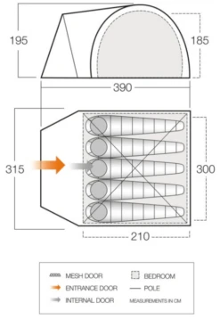 Vango Carron 500 Tent 10 Vango Carron 500 Tent -Vangi Camping Shop carron 500 dimensions image