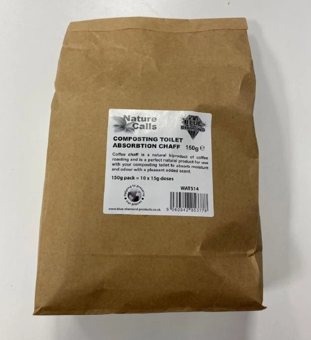 Blue Diamond Composting Toilet Absorption Chaff (Coffee) 125g Bag 3 Blue Diamond Composting Toilet Absorption Chaff (Coffee) 125g Bag