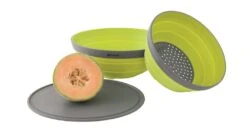 Outwell Collaps Bowl & Colander Set Shadow Green