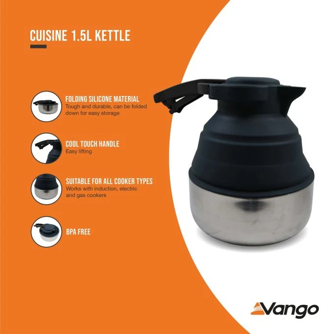 Vango Cuisine 1.5 Ltr Kettle Deep Grey 6 Vango Cuisine 1.5 Ltr Kettle Deep Grey - Image 4