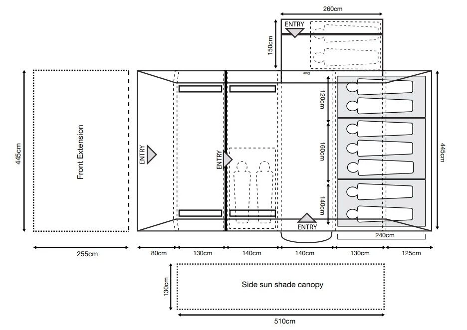 Outdoor Revolution Kalahari PC 7.0 Air Tent 4 Outdoor Revolution Kalahari PC 7.0 Air Tent - Image 2