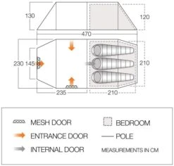 Vango Kibale 350 Tent -Vangi Camping Shop kibale 1