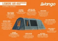 Vango Lismore Air 450 Tent Package -Vangi Camping Shop lismore air 450 package medium