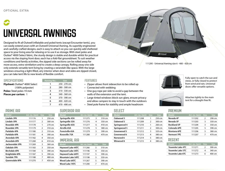 Outwell Universal Awning Size 2 15 Outwell Universal Awning Size 2 - Image 13
