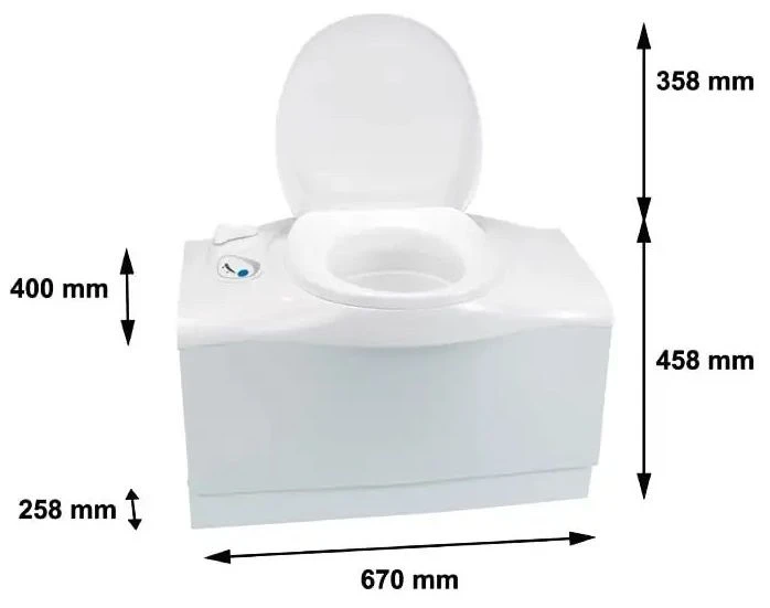 Thetford C402C Cassette Toilet And Door - Right Hand 4 Thetford C402C Cassette Toilet And Door - Right Hand - Image 2