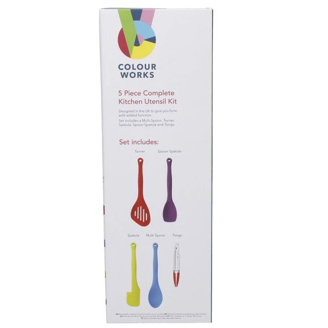 Colourworks 5 Piece Silicone Kitchen Utensils Set 8 Colourworks 5 Piece Silicone Kitchen Utensils Set - Image 6