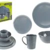 Summit 16 Piece Melamine Dining Set In Grey 2 Summit 16 Piece Melamine Dining Set In Grey -Vangi Camping Shop summit dining set
