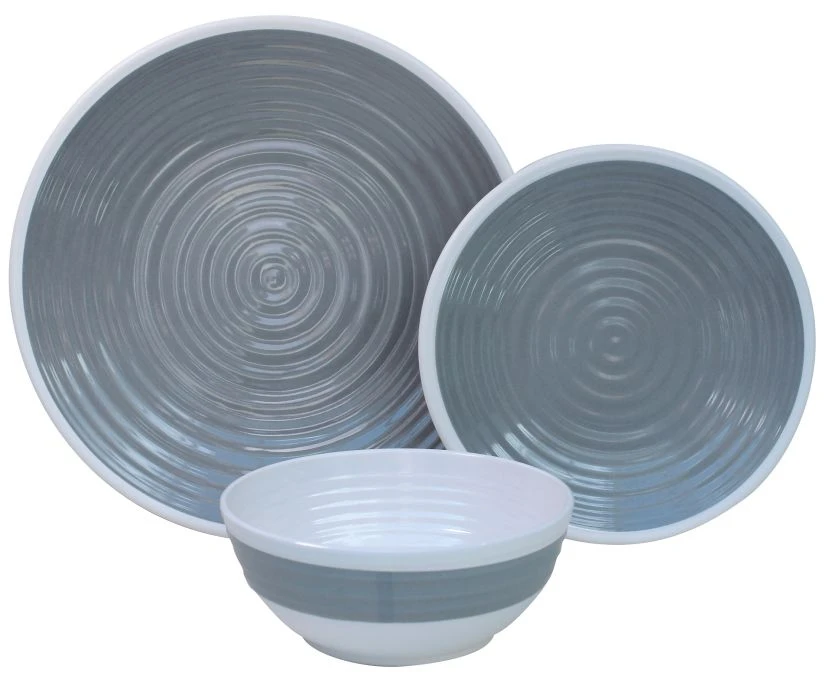 Outdoor Revolution Premium 12pc Melamine Plate And Bowl Set Pastel Grey 3 Outdoor Revolution Premium 12pc Melamine Plate And Bowl Set Pastel Grey