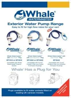 Whale Watermaster EP1612 High Flow Pump -Vangi Camping Shop whalewatermasterpumprange 0414 page 001